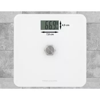 Svarstyklės elektroninės Profi-Care PC-PW 3112 – 180 kg, 100 g tikslumas, 310×310×44 mm, LCD ekranas