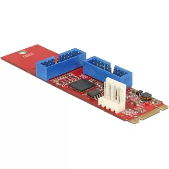 Delock Converter M.2 Key B+M vyriškas > 2 x USB 3.0 vidiniai šukiniai lizdai - USB adapteris - M.2 kortelė - USB 3.0 (vidinis) x 2 (62843)