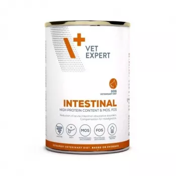 Šlapias šunų ėdalas VETEXPERT Veterinary Diet Intestinal 400 g, paukštiena, be grūdų, skirtas atsigavimui po virškinimo trakto operacijos