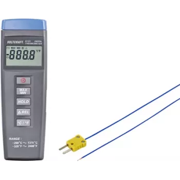 VOLTCRAFT K101 + TP 202 temperatūros matavimo prietaisas -200 iki +1370 °C, K tipo zondas