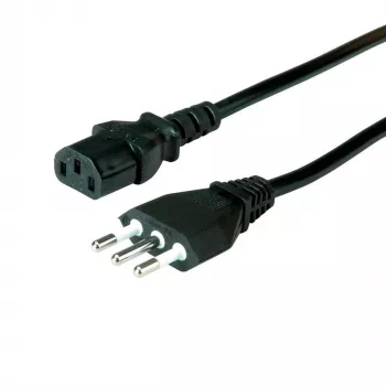 VALUE maitinimo laidas - CEI 23-50 (M) į IEC 60320 C13 tiesus - 250 V kintamoji srovė - 10 A - 1,8 m - juodas - Italija