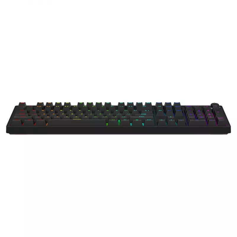 Žaidimų klaviatūra SAVIO STYX BROWN – mechaninė su Outemu Brown jungikliais, QZERTY US International, RGB, USB, pilno dydžio 104 klavišai, juoda