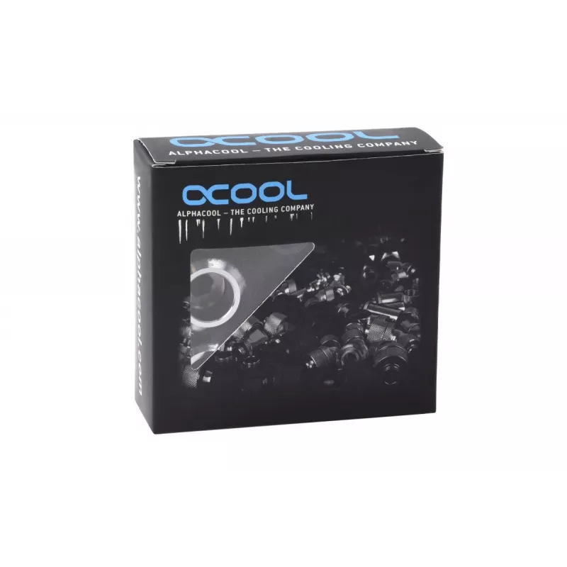 Alphacool 17474 jungiamasis rinkinys — žalvariniai chromuoti 22 mm Ø, 20 mm aukštis