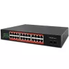 QOLTEC Gigabit Ethernet PoE tinklo jungiklis 24xRJ45 2xSFP