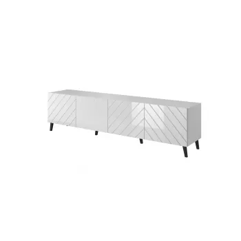 RTV spintelė ABETO 200x42x52 baltas/blizgi balta