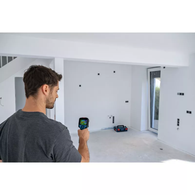 Belaidė terminė kamera GTC 12V-450-13 Professional, terminis detektorius mėlyna/juoda, be akumuliatoriaus ir įkroviklio, su įrankių krepšiu