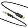 Baseus Yiven garso laidas USB-C į 3,5 mm lizdą, 1,2 m (Juodas)