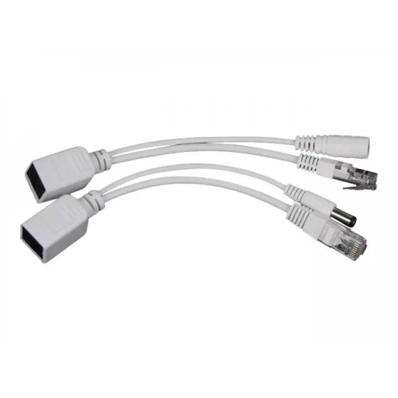 PoE adapterių rinkinys Gembird PP12-POE-0.15M-W