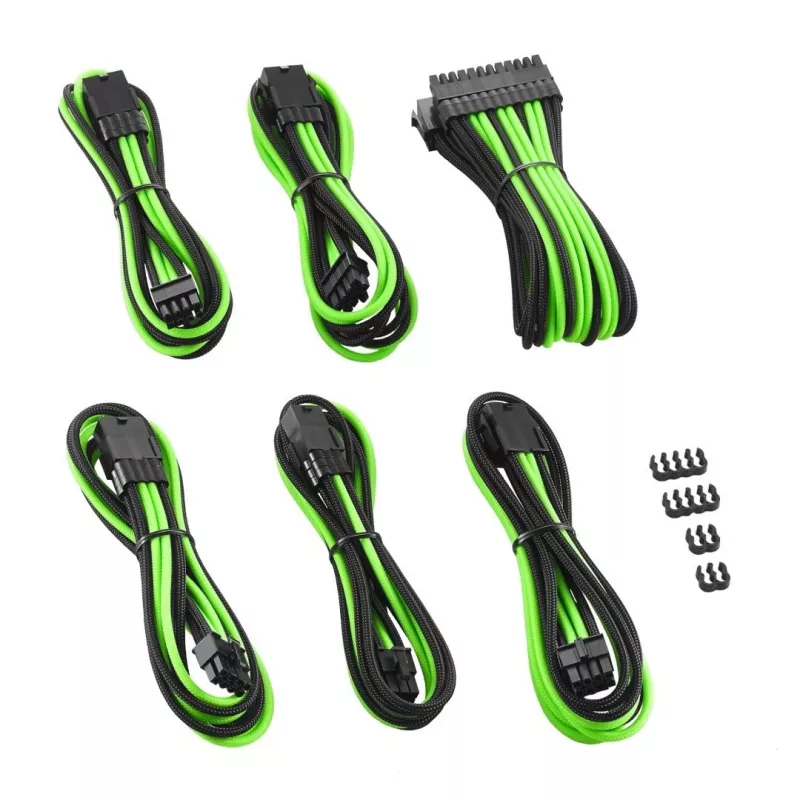 Vidinis maitinimo kabelių rinkinys CableMod CM-PCAB-BKIT-NKKLG-3PK-R Juoda Žalia