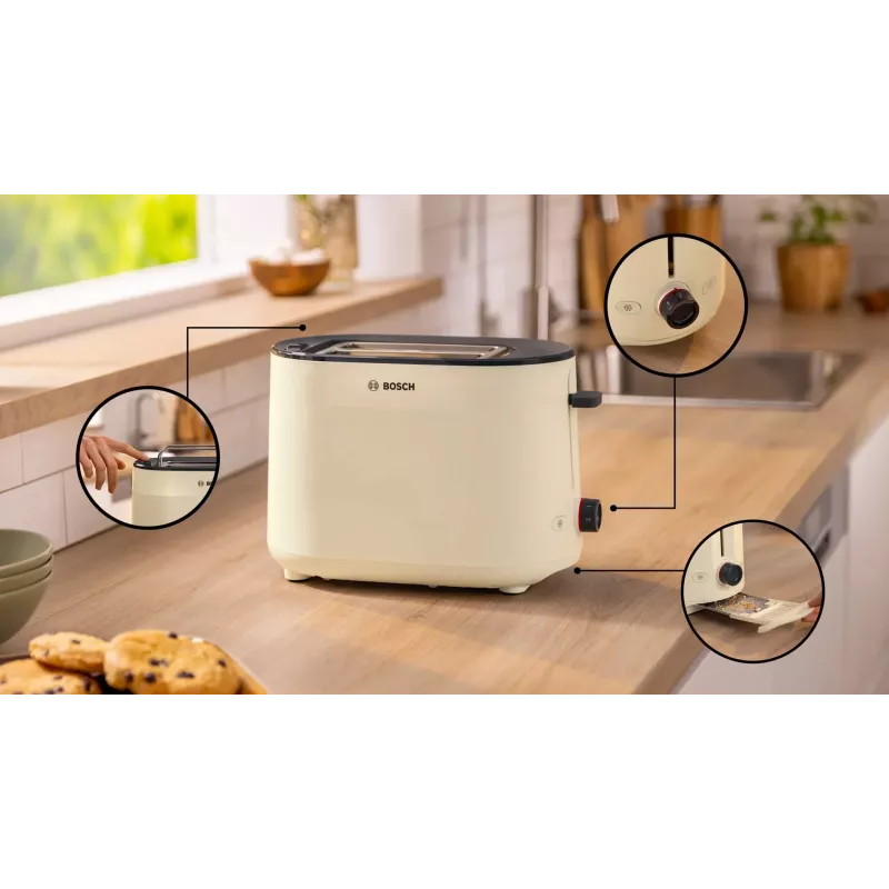 Bosch TAT2M127 MyMoment skrudintuvas | 950 W | 2 lizdai | plastikinis korpusas | smėlio spalvos