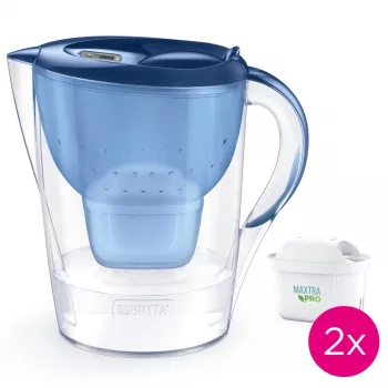 Vandens filtro ąsotis BRITA Marella XL su 2 MAXTRA PRO mėlynais keičiamais kasetėmis