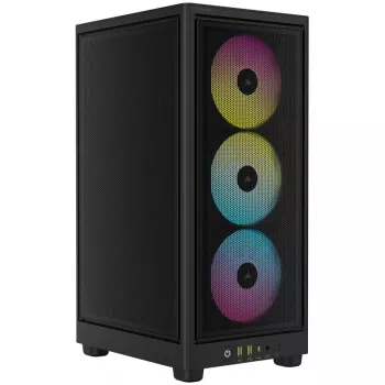 Corsair RGB AIRFLOW PC korpusas 2000D juodas Mini-ITX maitinimo šaltinis neįtrauktas SFX