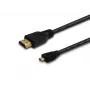 HDMI kabelis SAVIO CL-39 1 m — A tipo (vyriškas) į D tipo Micro (vyriškas), HDMI 1.4, 4096x2160, ARC, Ethernet, paauksuoti kontaktai, juoda
