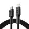 Laidas Lightning – USB‑C Green Cell KABGC07, 1 m, juodas, Lightning (vyriškas) – USB‑C (vyriškas), 480 Mbps