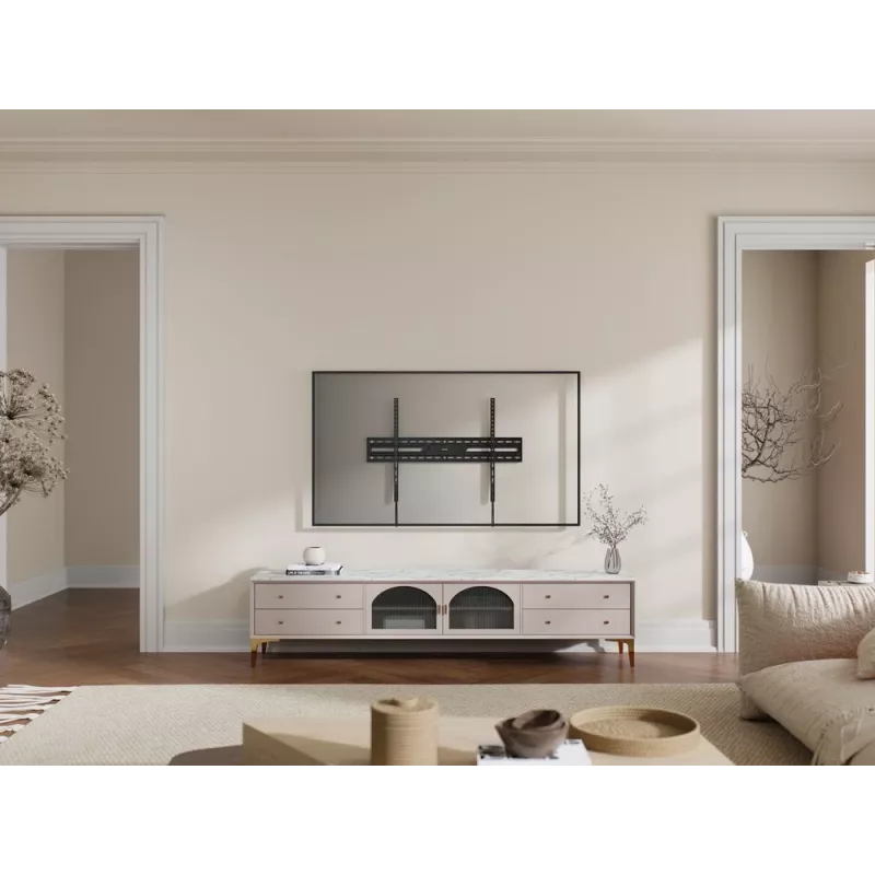 Fiksuotas TV laikiklis GEMBIRD WM-100F-01 43–100 colių ekranams, plieninis, maks. 75 kg, VESA 75x75–900x600
