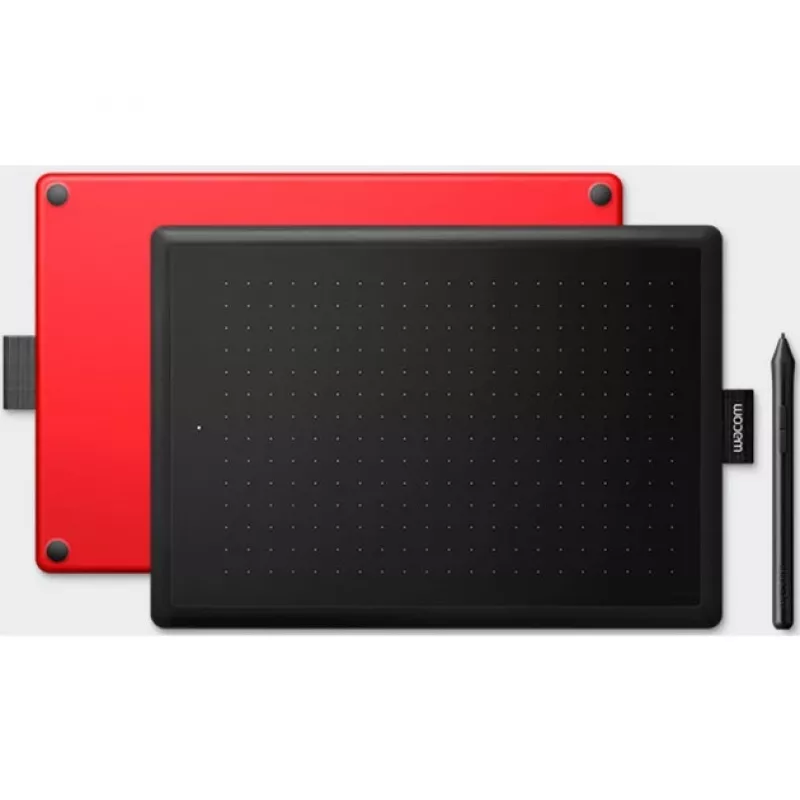 Wacom One by Medium grafinė planšetė Black, Red 2540 lpi 216 x 135 mm USB