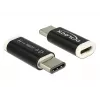 Delock USB-C (vyriškas) į Micro-USB B (moterišką) adapteris, USB 3.1, juodas (65678)