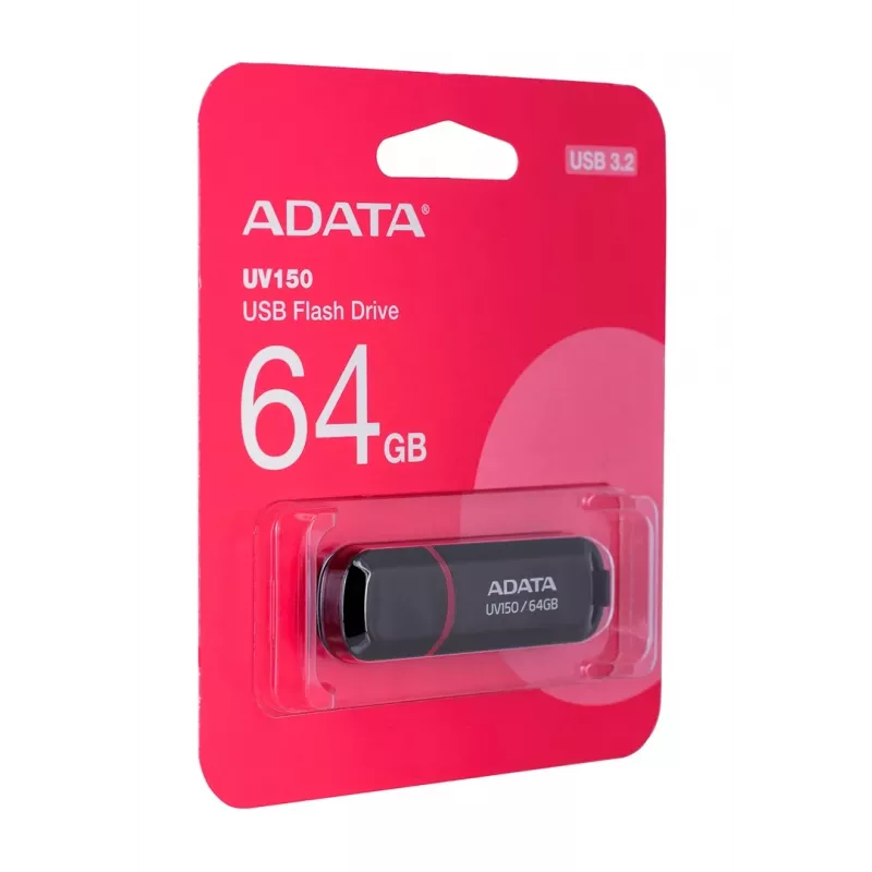 ADATA 64GB DashDrive UV150 USB atmintukas USB Type-A 3.2 Gen 1 (3.1 Gen 1) Juodas