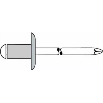 Akloji kniedė GESIPA 5×8 mm didelė galvutė K14 KS 2,5–4,5 mm medžiagai, pakuotė 250 vnt.