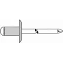 Akloji kniedė GESIPA 5×8 mm didelė galvutė K14 KS 2,5–4,5 mm medžiagai, pakuotė 250 vnt.