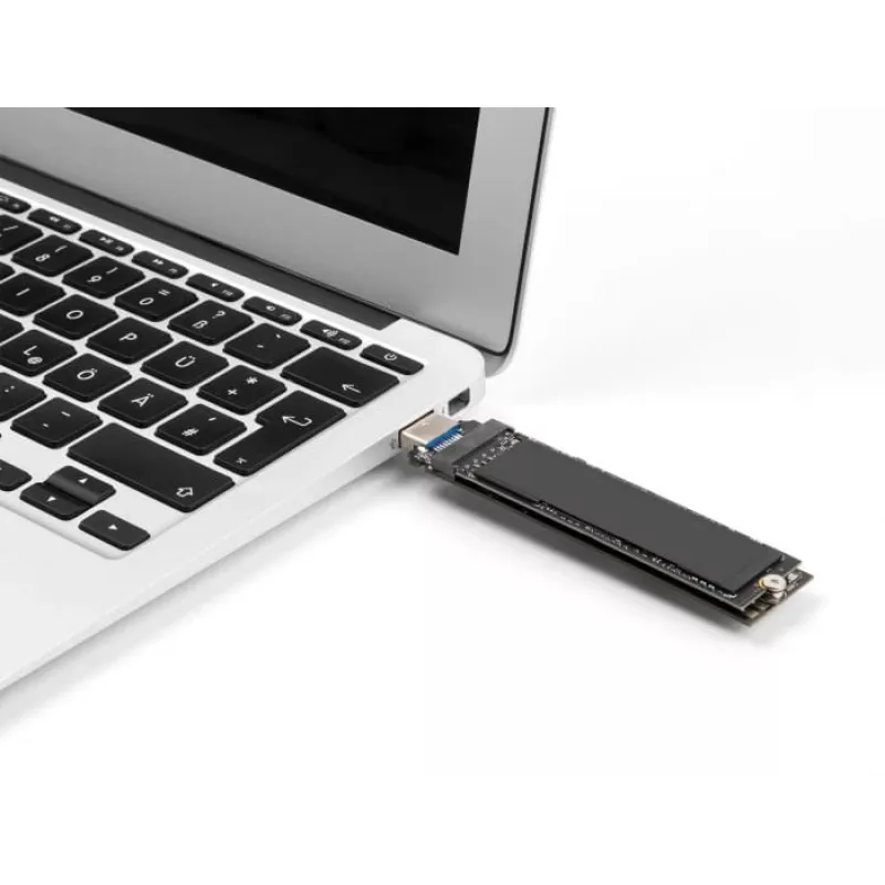 DeLOCK Combo keitiklis M.2 NVMe PCIe arba SATA SSD į USB 3.2 Gen 2 juodas