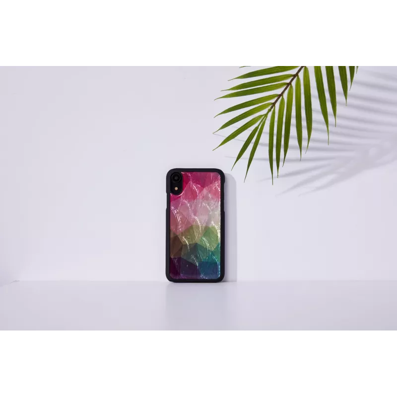 Dėklas telefonui iKins iPhone XR — vandens gėlių raštas, juodas