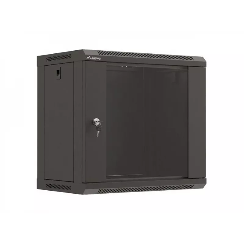 Sieninis stelažas LANBERG WF03-5309-10B, 9U, 500×350×540 mm, maks. apkrova 60 kg, juodas