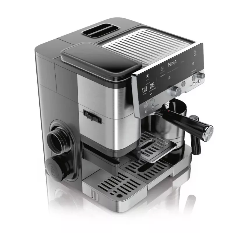 Espresso aparatas Ninja ES601EU – 2 L vandens bakas, vienam puodeliui, juodas/nerūdijantis plienas