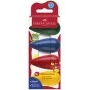 Rašymo kreida Faber-Castell 120408 mėlyna, žalia, raudona, geltona 4 vnt.