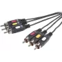 SpeaKa Professional SP-7869868 kompozitinis vaizdo kabelis 10 m 3 x RCA juodas (SP-7869868)