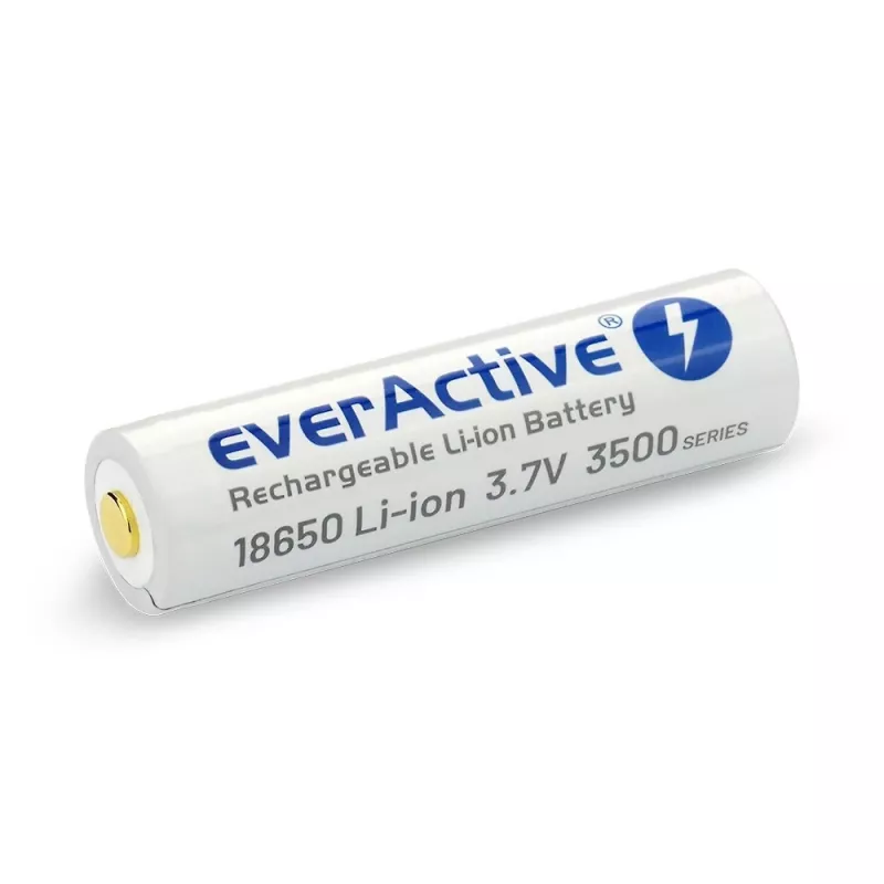 18650 Li-Ion 3.7V everActive 3500mAh baterija (1 vnt.) su micro-USB ir apsauga