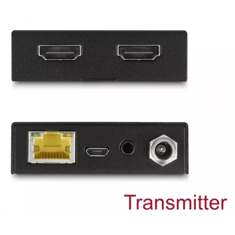AV siųstuvas ir imtuvas DELOCK 65955 – HDMI signalo perdavimas per Cat6/Cat6a, iki 3840×2160, laidinis, Micro-USB B maitinimas