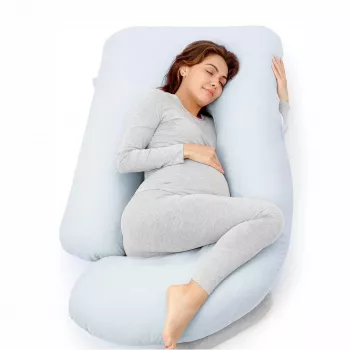 Momcozy PP101 U formos nėščiųjų pagalvė, tamsiai pilkas aksomas