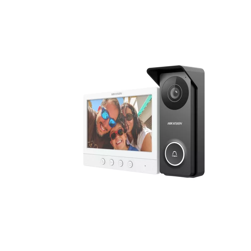 Vidinė vaizdo domofono plokštė Hikvision DS-KIS213 7 colių TFT 1024×600, IP65, laidinė, DC 12V, 4 W, 2 MP