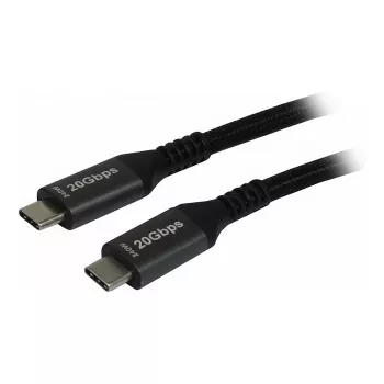 Synergy 21 USB C laidas St> 3,0m USB3.2 juodas Textil 20G/5A 240W Gen 2x2 - laidas - skaitmeniniai/duomenys (S215315)
