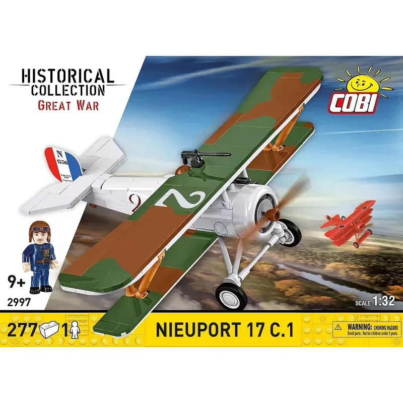 Konstruktorius Cobi Blocks Nieuport 17 C.1 277 dalių – Lėktuvo modelio rinkinys, kolekcinis blokelių rinkinys