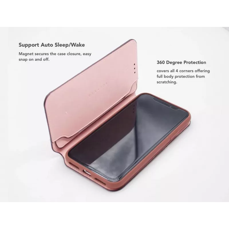 Folio dėklas VixFox iPhone 7/8 – rožinis, apsauginis dėklas su atvartu