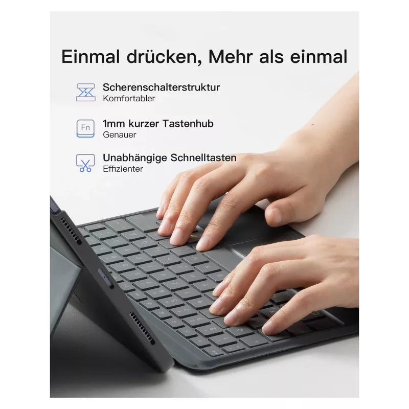 inateck klaviatūra iPad 11 iPad 10th Gen. Com. QWERTZ pilka
