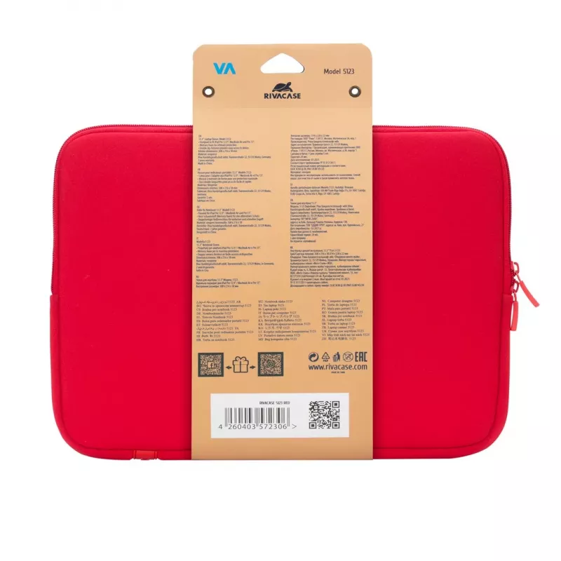Nešiojamojo kompiuterio dėklas Rivacase 5123 33,8 cm (13,3 inch) Raudonas