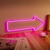 Neoninė rodyklės sieninė lempa MANTA SNL107PK – rožinis dekoratyvinis LED rodyklės ženklas