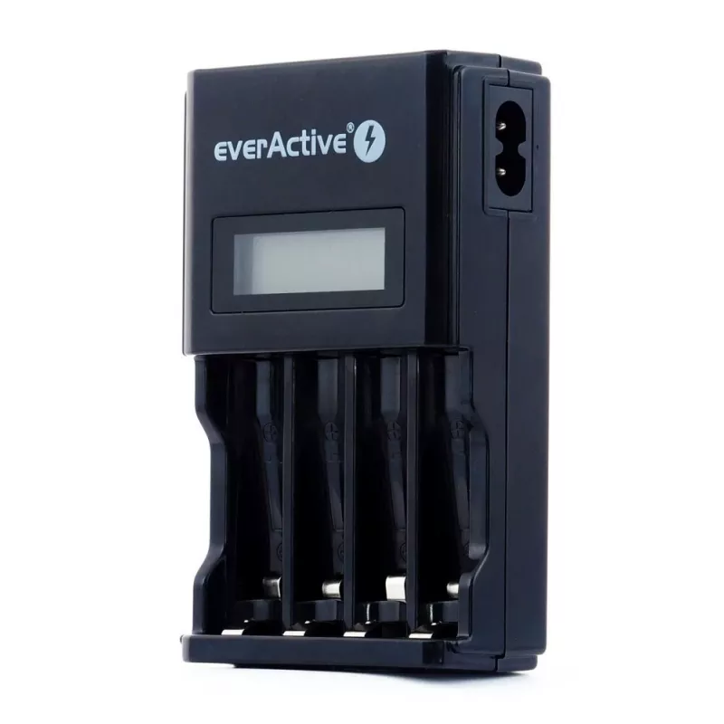 Baterijų kroviklis everActive NC450B – 4 celių AAA kroviklis, 110/230V AC, juodas