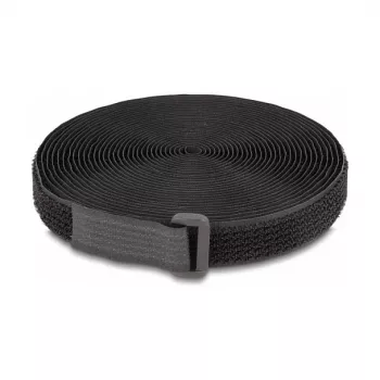 DeLOCK lipnusis dirželis su kilpomis ir kabliukais 3 m x 20 mm juoda nailonas