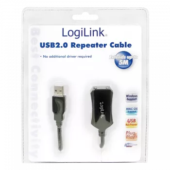 LogiLink USB 2.0 kartotuvinis laidas - 5 m USB A laidas