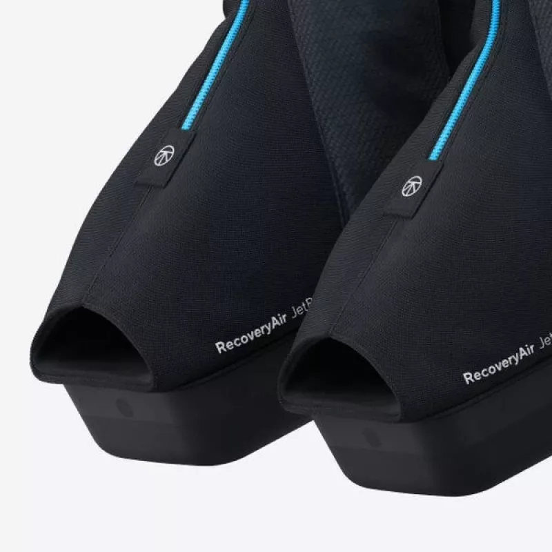 Kojų masažuoklis Therabody RecoveryAir Black – kompresinis masažas, 4 programos, Bluetooth, 240 min baterija