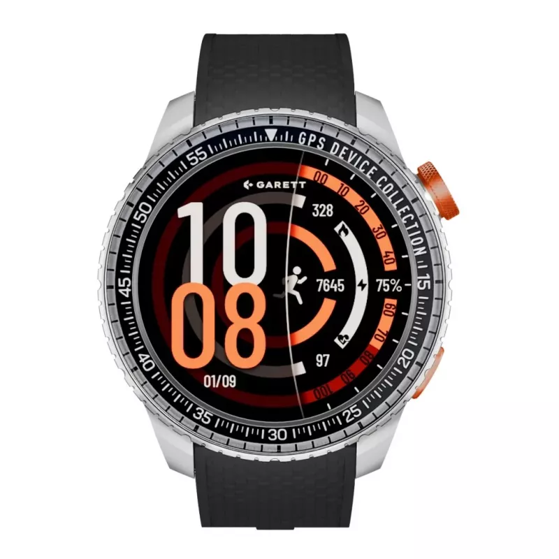 Išmanusis laikrodis Garett Compass GPS sidabrinis — Garett Compass GPS srebrny