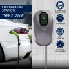 QOLTEC 52430 22 kW Wi‑Fi RFID 3‑fazių 32 A 2 tipo IP54 elektromobilių įkrovimo stotelė