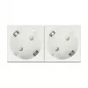 Kištukinis lizdas CEE 7/3 DELOCK Easy 45 — 250 V, 16 A, 4000 W, baltas, ABS/PC, 90×45×40 mm