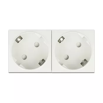 Kištukinis lizdas CEE 7/3 DELOCK Easy 45 — 250 V, 16 A, 4000 W, baltas, ABS/PC, 90×45×40 mm