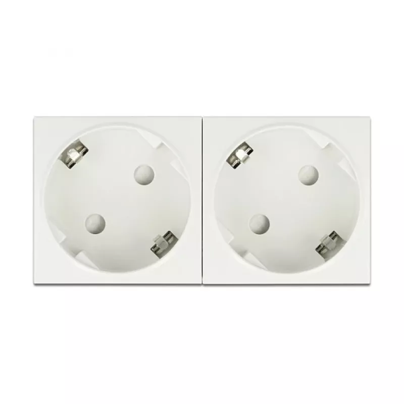 Kištukinis lizdas CEE 7/3 DELOCK Easy 45 — 250 V, 16 A, 4000 W, baltas, ABS/PC, 90×45×40 mm