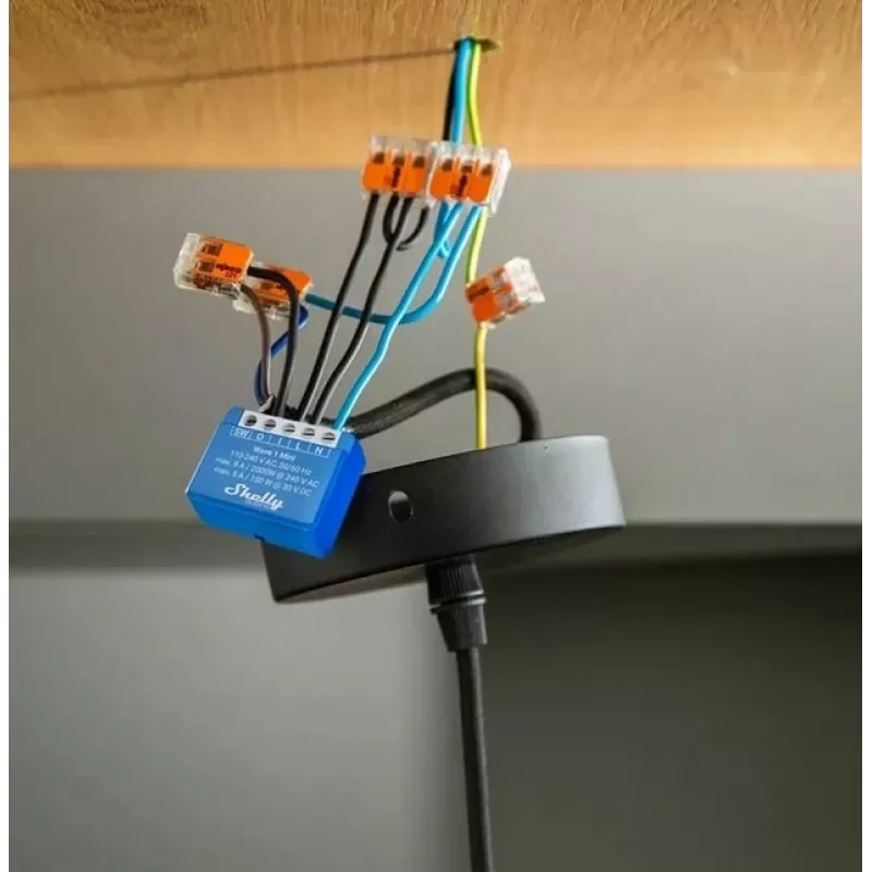 Shelly Qubino Wave 1 Mini LR išmanusis jungiklis Z-Wave Blue